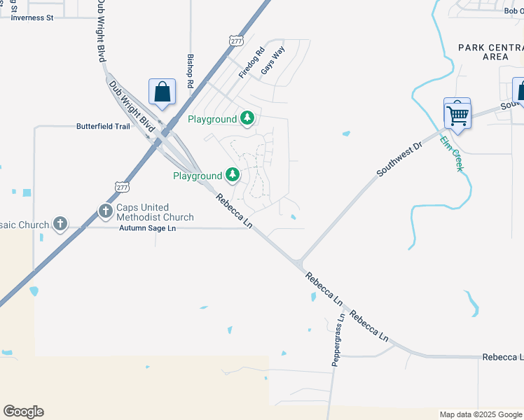 map of restaurants, bars, coffee shops, grocery stores, and more near 5802 Kala Drive in Abilene