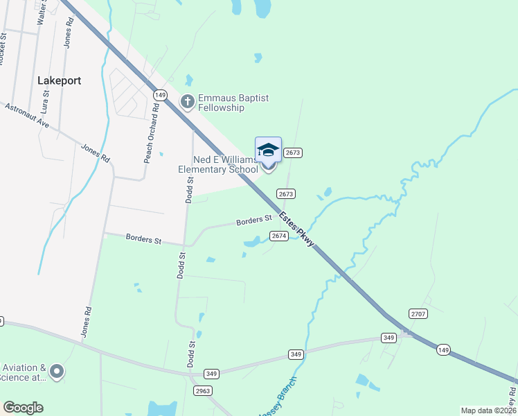 map of restaurants, bars, coffee shops, grocery stores, and more near 5233 Estes Parkway in Longview