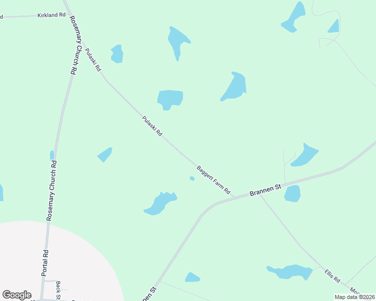 map of restaurants, bars, coffee shops, grocery stores, and more near Baggett Farm Road in Metter