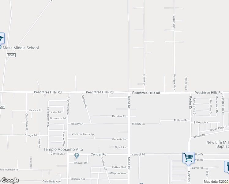 map of restaurants, bars, coffee shops, grocery stores, and more near 5724 Peachtree Hills Road in Las Cruces