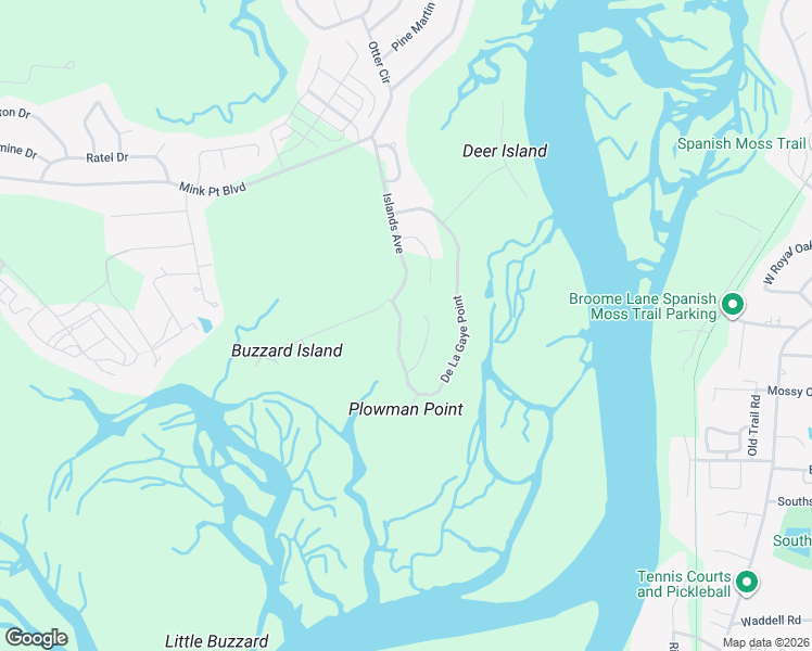 map of restaurants, bars, coffee shops, grocery stores, and more near 332 De La Gaye Point in Beaufort