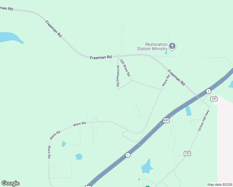 map of restaurants, bars, coffee shops, grocery stores, and more near 64-98 Arrowhead Road in Phenix City