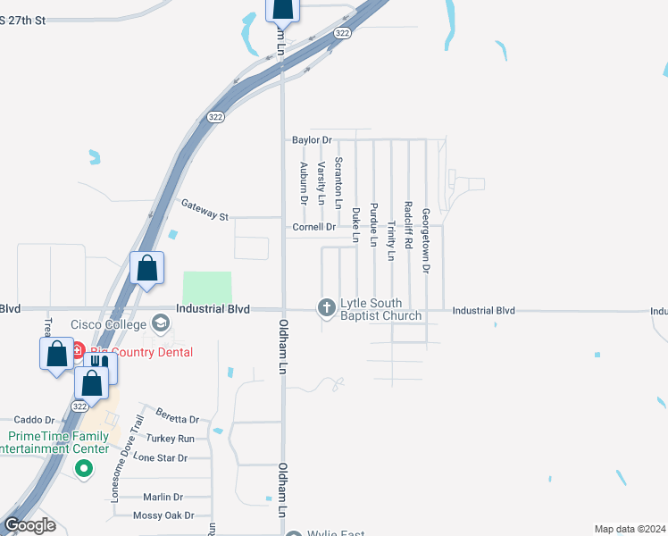 map of restaurants, bars, coffee shops, grocery stores, and more near 3834 Wake Forest Lane in Abilene