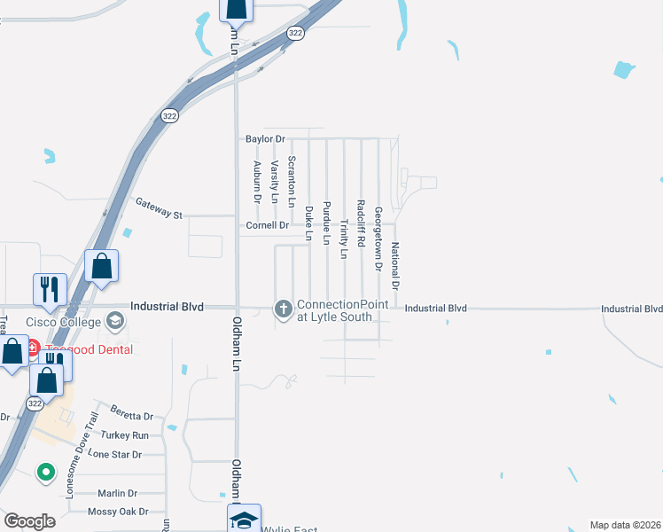 map of restaurants, bars, coffee shops, grocery stores, and more near 3901 Purdue Lane in Abilene