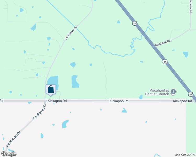 map of restaurants, bars, coffee shops, grocery stores, and more near 3440 Kickapoo Road in Clinton