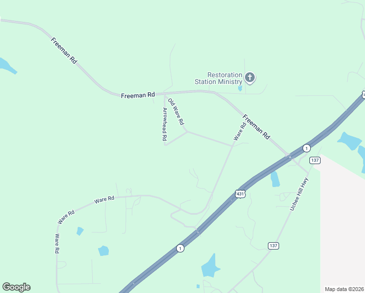 map of restaurants, bars, coffee shops, grocery stores, and more near 64 Arrowhead Road in Phenix City