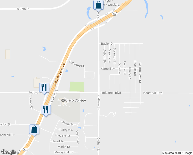 map of restaurants, bars, coffee shops, grocery stores, and more near 4010 Carrera Lane in Abilene
