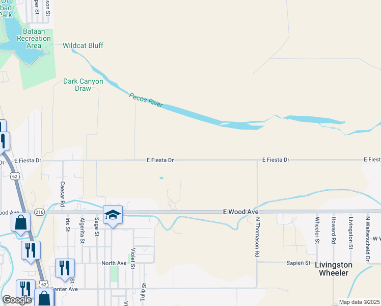 map of restaurants, bars, coffee shops, grocery stores, and more near 1116 East Fiesta Drive in Carlsbad