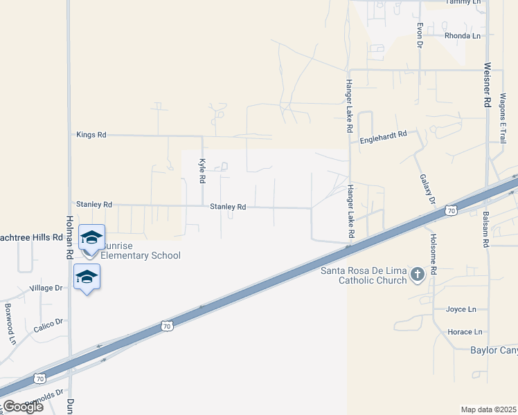map of restaurants, bars, coffee shops, grocery stores, and more near 7701-7799 Stanley Road in Las Cruces