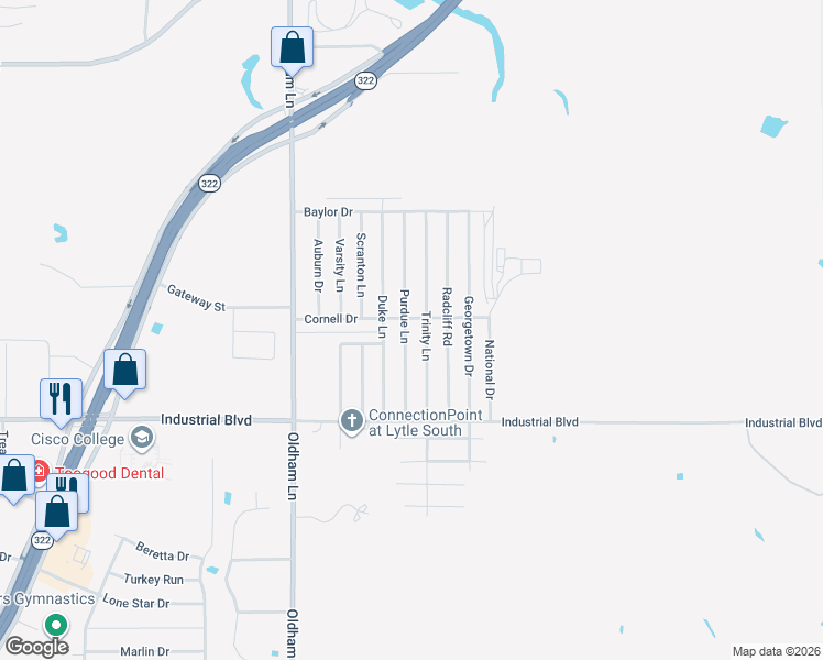 map of restaurants, bars, coffee shops, grocery stores, and more near 3809 Purdue Lane in Abilene