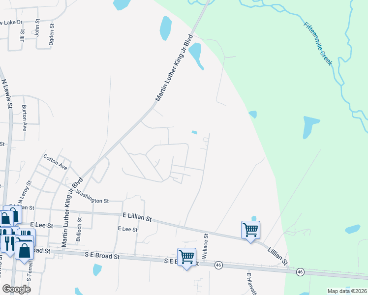 map of restaurants, bars, coffee shops, grocery stores, and more near 776 Ronnie Street in Metter