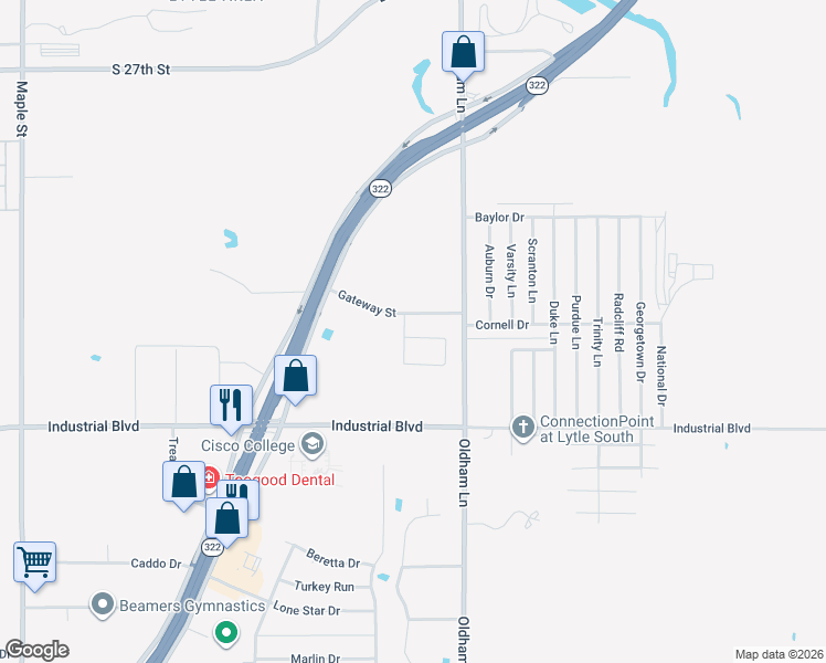 map of restaurants, bars, coffee shops, grocery stores, and more near 4126 Carrera Lane in Abilene