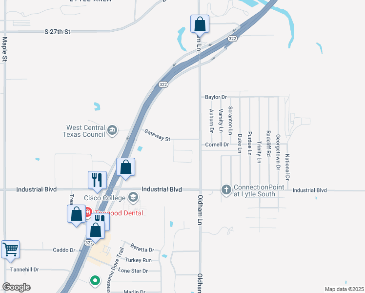 map of restaurants, bars, coffee shops, grocery stores, and more near 4128 Carrera Lane in Abilene