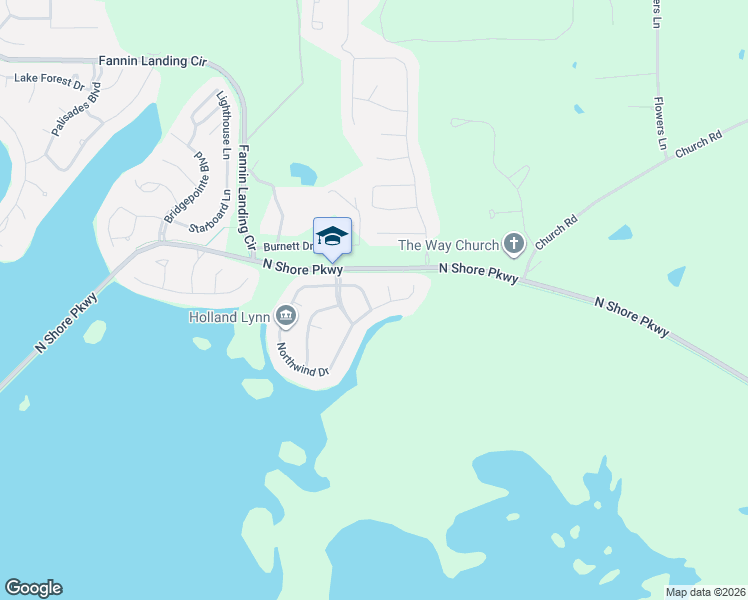 map of restaurants, bars, coffee shops, grocery stores, and more near 401 Northwind Drive in Brandon