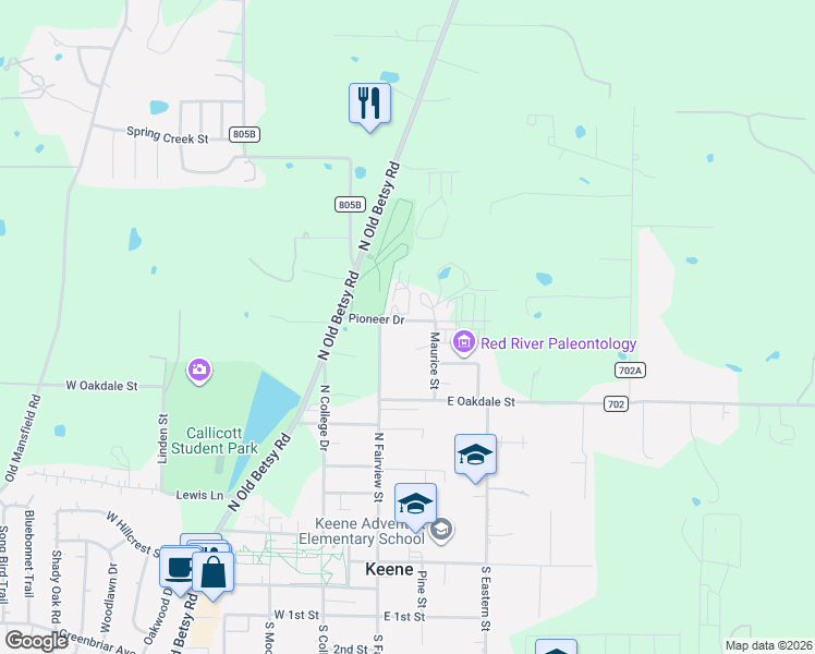 map of restaurants, bars, coffee shops, grocery stores, and more near 207 Pioneer Drive in Keene