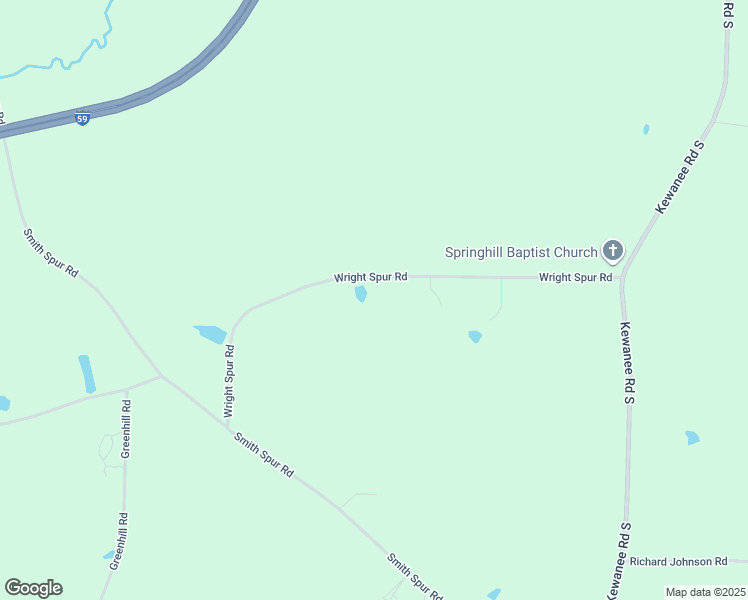 map of restaurants, bars, coffee shops, grocery stores, and more near 5058-5268 Wright Spur Road in Toomsuba