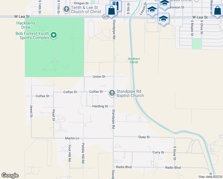 map of restaurants, bars, coffee shops, grocery stores, and more near 2300-2438 Colfax Street in Carlsbad