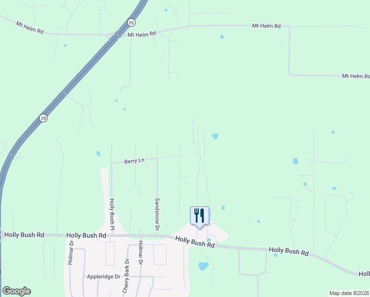 map of restaurants, bars, coffee shops, grocery stores, and more near 497 Creekstone Drive in Brandon