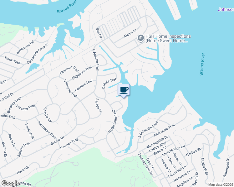 map of restaurants, bars, coffee shops, grocery stores, and more near 1409 Conejos Court in Granbury