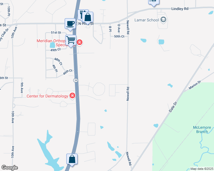 map of restaurants, bars, coffee shops, grocery stores, and more near 4521 B Place in Meridian