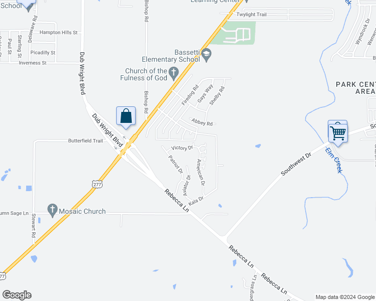 map of restaurants, bars, coffee shops, grocery stores, and more near 205 Victory Drive in Abilene