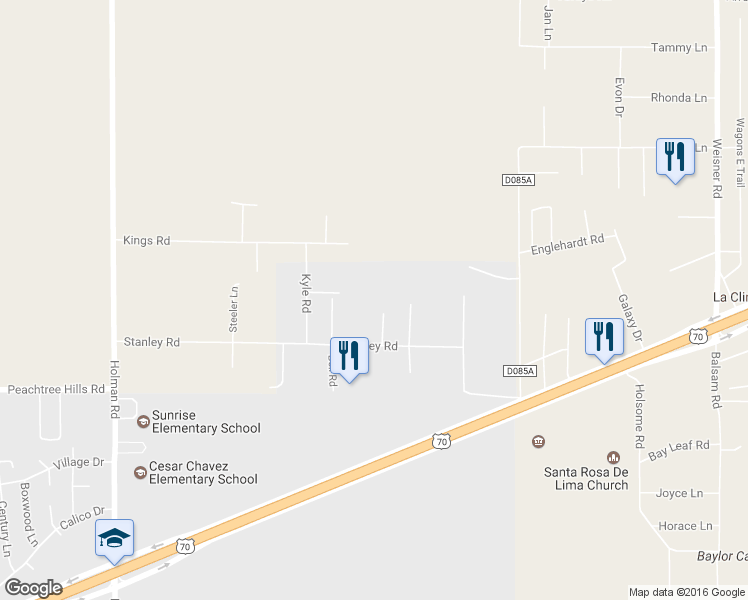 map of restaurants, bars, coffee shops, grocery stores, and more near 5882 Bell Road in Las Cruces