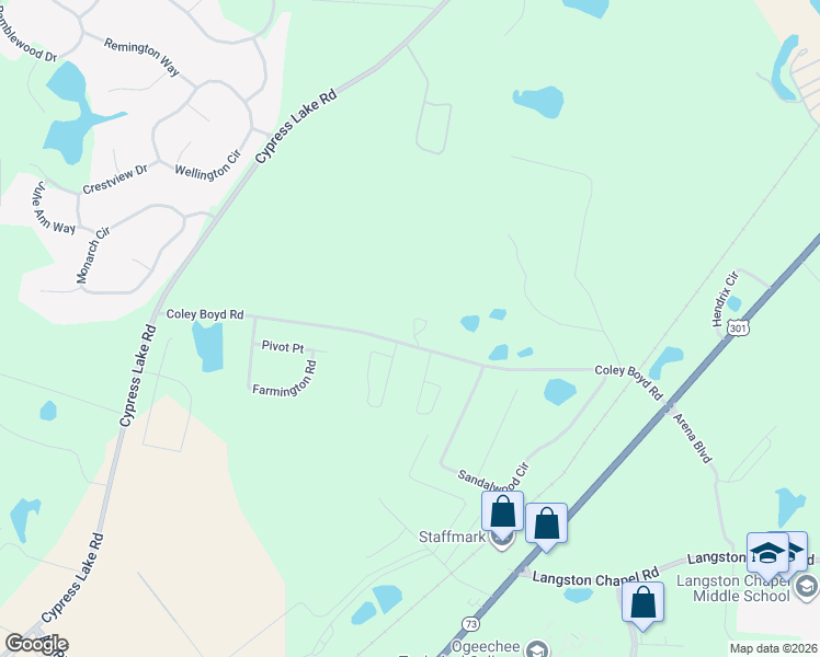 map of restaurants, bars, coffee shops, grocery stores, and more near 623 Coley Boyd Rd in Statesboro