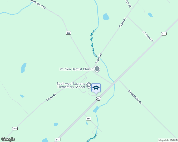 map of restaurants, bars, coffee shops, grocery stores, and more near 1448 Payne Road in Rentz