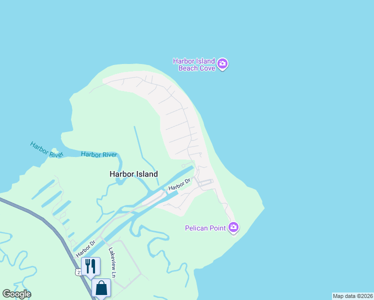 map of restaurants, bars, coffee shops, grocery stores, and more near 30 Harbor Drive in Saint Helena Island