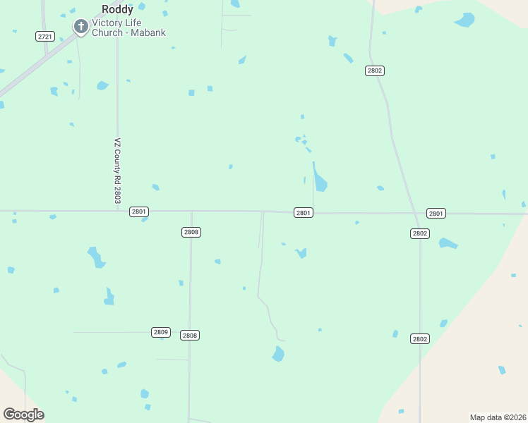 map of restaurants, bars, coffee shops, grocery stores, and more near County Road 2801 in Mabank