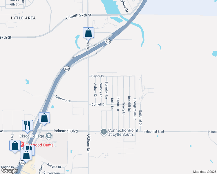 map of restaurants, bars, coffee shops, grocery stores, and more near 3633 Scranton Lane in Abilene