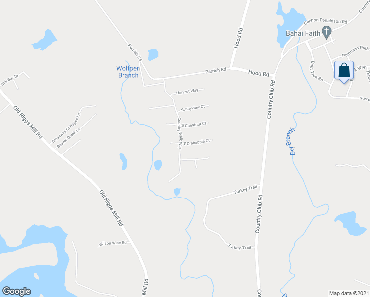 map of restaurants, bars, coffee shops, grocery stores, and more near 1516 Country Walk Way in Statesboro