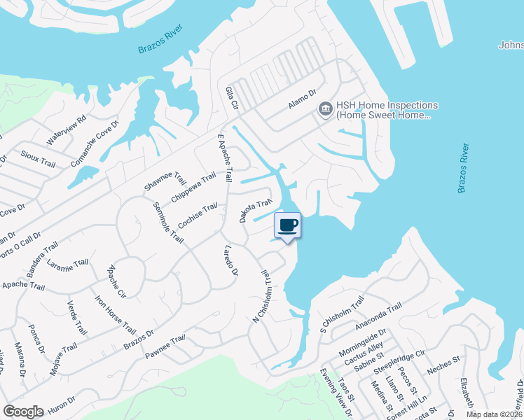 map of restaurants, bars, coffee shops, grocery stores, and more near 4023 Dakota Trail in Granbury