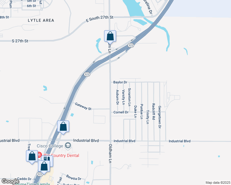map of restaurants, bars, coffee shops, grocery stores, and more near 3650 Auburn Drive in Abilene