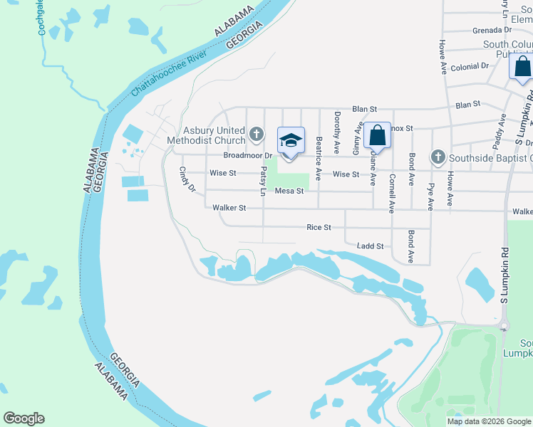 map of restaurants, bars, coffee shops, grocery stores, and more near 2475 Walker Street in Columbus