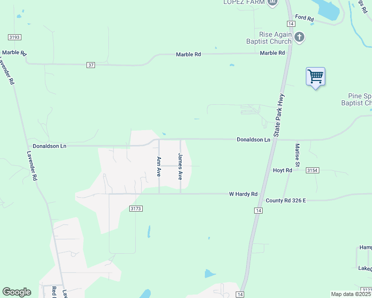 map of restaurants, bars, coffee shops, grocery stores, and more near 9702 James Avenue in Tyler