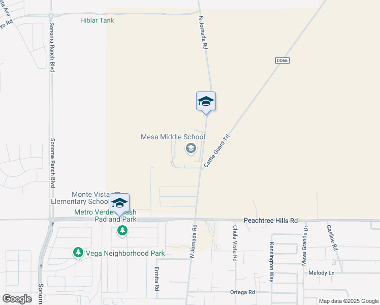 map of restaurants, bars, coffee shops, grocery stores, and more near 7225 North Jornada Road in Las Cruces