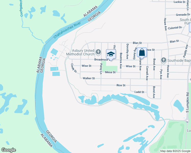 map of restaurants, bars, coffee shops, grocery stores, and more near 2467 Walker Street in Columbus