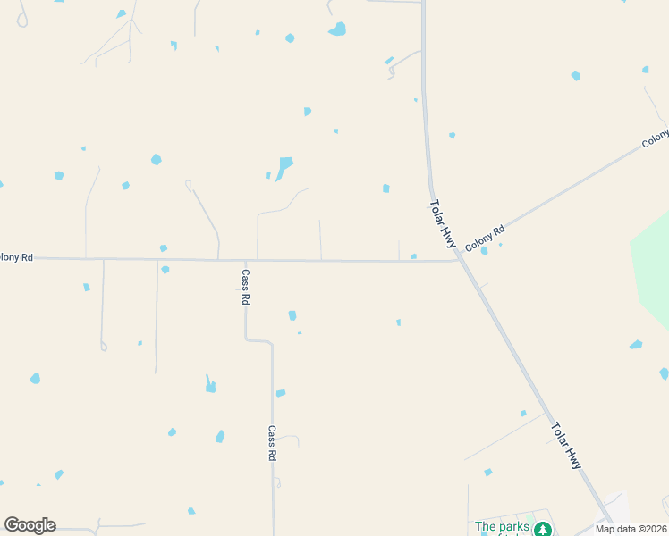 map of restaurants, bars, coffee shops, grocery stores, and more near 9151 Colony Road in Tolar