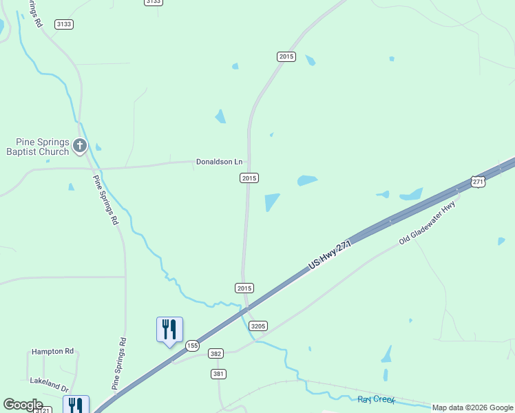 map of restaurants, bars, coffee shops, grocery stores, and more near 8471 U.S. 271 in Tyler