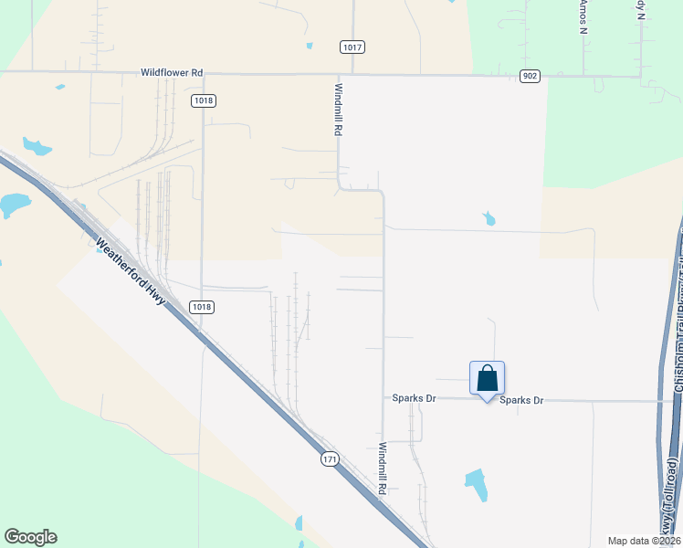map of restaurants, bars, coffee shops, grocery stores, and more near 3709 Windmill Road in Joshua