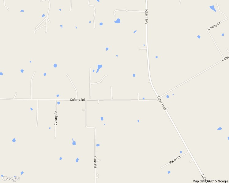 map of restaurants, bars, coffee shops, grocery stores, and more near 9150 Colony Road in Tolar