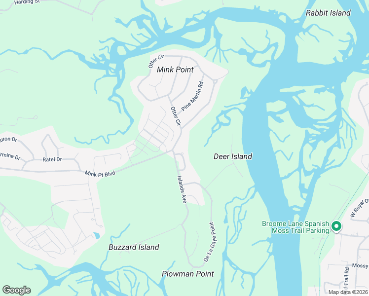 map of restaurants, bars, coffee shops, grocery stores, and more near 113 5 Oaks Circle in Beaufort