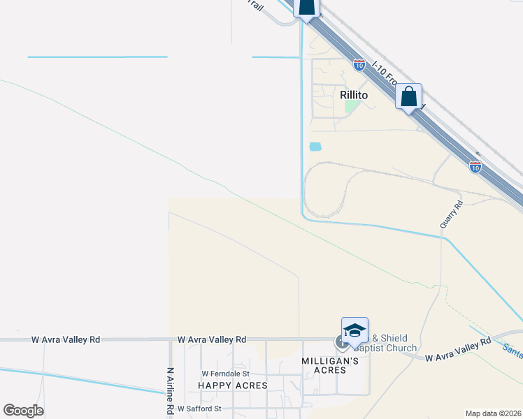 map of restaurants, bars, coffee shops, grocery stores, and more near West Benda Vista in Marana
