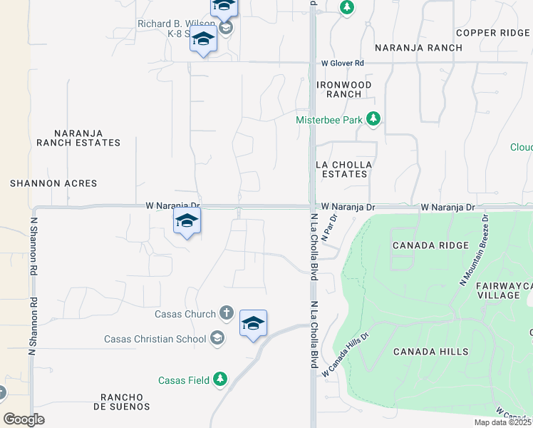 map of restaurants, bars, coffee shops, grocery stores, and more near 11154 North Gemma Avenue in Oro Valley