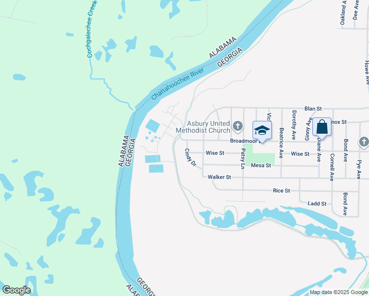 map of restaurants, bars, coffee shops, grocery stores, and more near 2405 Cindy Drive in Columbus