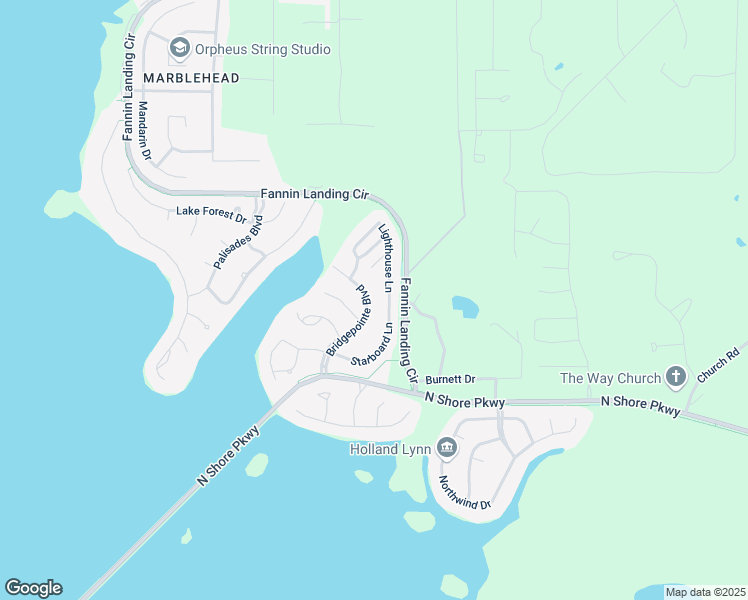 map of restaurants, bars, coffee shops, grocery stores, and more near 128 Bridgepointe Boulevard in Brandon
