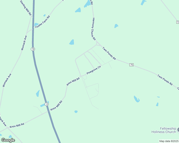 map of restaurants, bars, coffee shops, grocery stores, and more near 6606 Knox Mill Road in Soperton