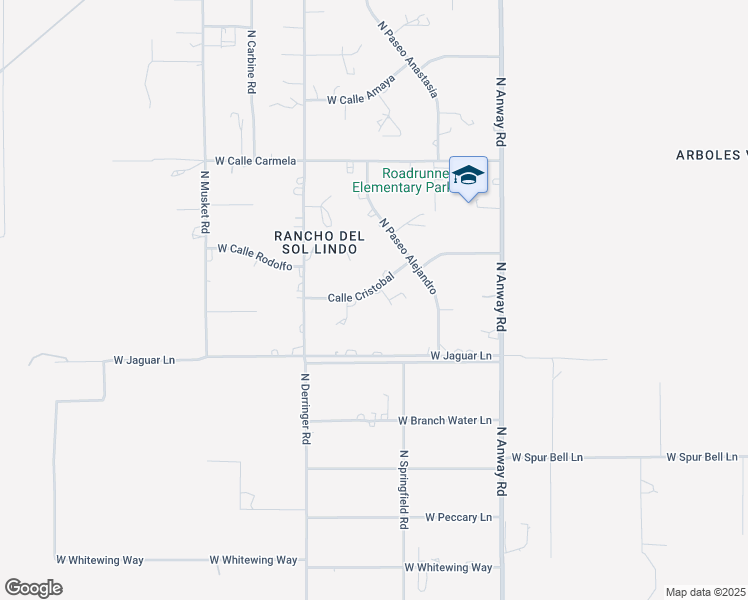 map of restaurants, bars, coffee shops, grocery stores, and more near 16840 West Calle Cristobal in Marana