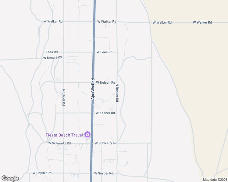 map of restaurants, bars, coffee shops, grocery stores, and more near 2931 North Rosser Road in Ajo